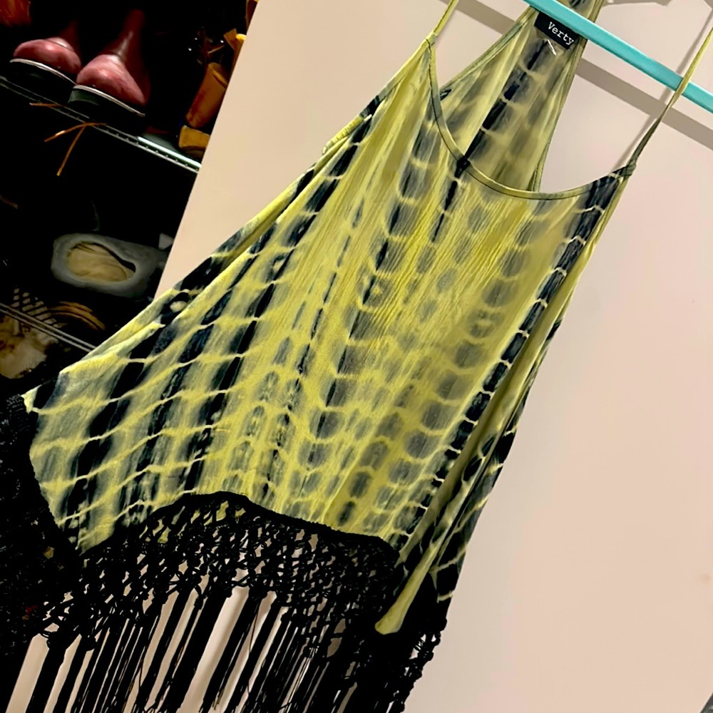 Festival top with fringe. Size XS